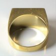 Vintage Austrian Hallmarked Textured Gold Signet Ring | SZ 11 | Supply