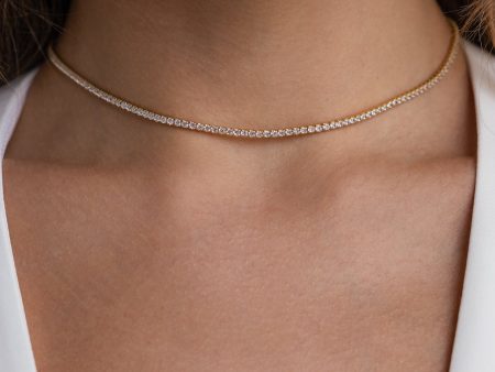 Diamond Tennis Choker Necklace For Discount