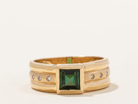 Tourmaline & Diamond Cocktail Ring | 0.55ct, 0.03ctw | SZ 6.5 | Online Hot Sale