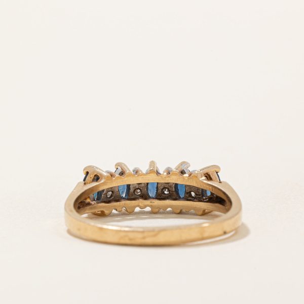 Sapphire & Diamond Ring | 0.50ctw, 0.04ctw | SZ 7.75 | Fashion