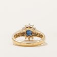 Sapphire & Diamond Halo Ring | 0.48ct, 0.21ctw | SZ 4.5 | Online