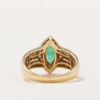 Emerald & Diamond Cocktail Ring | 0.65ct, 0.21ctw | SZ 7 | Online now