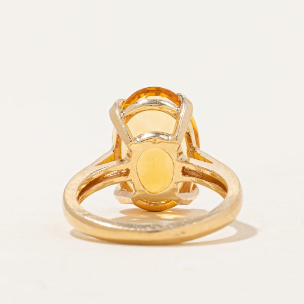 Mandarin Citrine Cocktail Ring | 5.25ct | SZ 5.75 | Supply