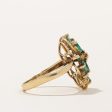 Emerald & Diamond Cocktail Ring | 0.80ctw, 0.03ctw | SZ 8 | For Discount