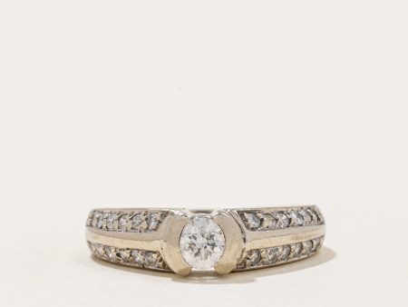 Semi Bezel Diamond Engagement Ring | 0.58ctw | SZ 7 | Online Hot Sale