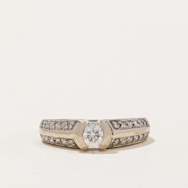 Semi Bezel Diamond Engagement Ring | 0.58ctw | SZ 7 | Online Hot Sale