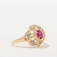 Ruby & Diamond Cocktail Ring | 0.40ct, 0.03ctw | SZ 8.75 | Supply