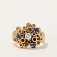 Sapphire & Diamond Abstract Ring | 0.23ctw, 0.19ct | SZ 7.25 | For Discount