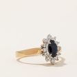 Sapphire & Diamond Halo Ring | 0.40ct, 0.26ctw | SZ 7.75 | on Sale