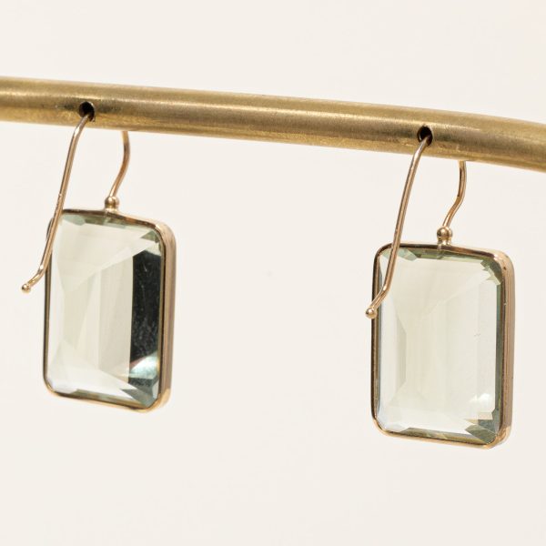 Emerald Cut Prasiolite Earrings | 22.00ctw | Hot on Sale