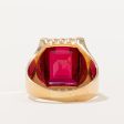 Synthetic Ruby Cocktail Ring | 14.00ct | SZ 10 | For Sale