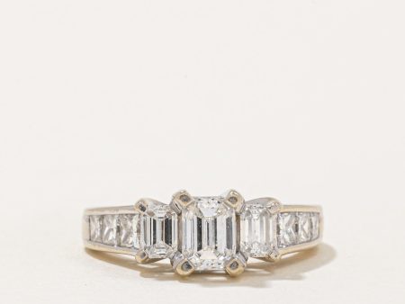 Emerald Cut Diamond Engagement Ring | 2.01ctw | SZ 5.5 | Hot on Sale