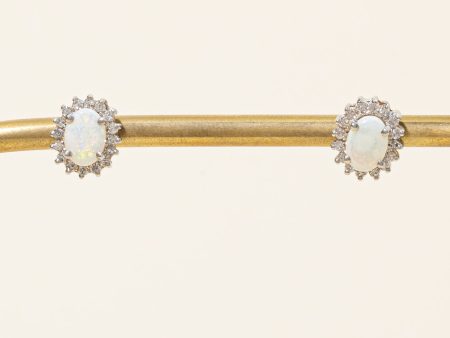 Opal & Diamond Earrings | 0.60ctw, 0.24ctw | Fashion