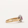 Ruby & Diamond Halo Ring | 0.50ct, 0.10ctw | SZ 6 | Sale