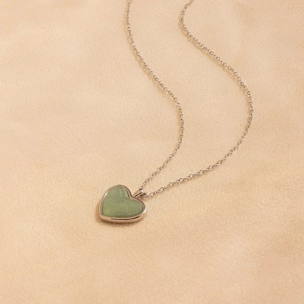 Aventurine Heart Necklace Online Hot Sale