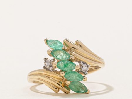 Emerald & Diamond Ring | 0.50ctw, 0.01ctw | SZ 5.5 | Supply