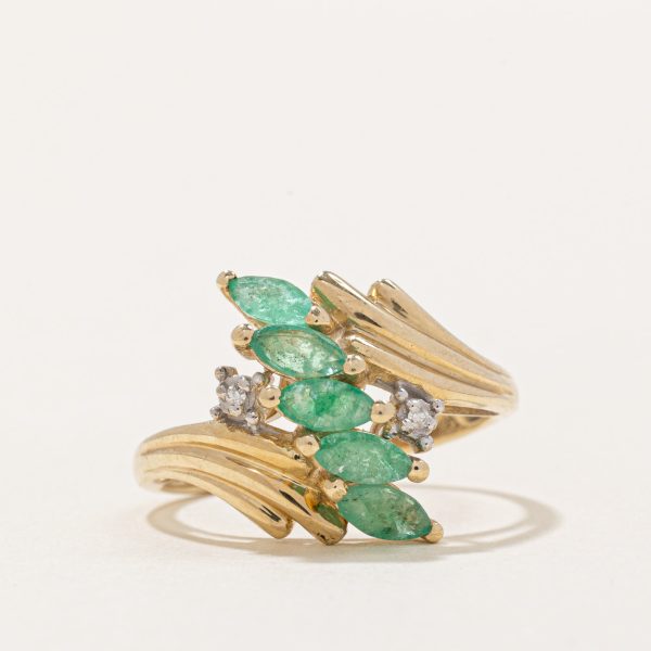 Emerald & Diamond Ring | 0.50ctw, 0.01ctw | SZ 5.5 | Supply