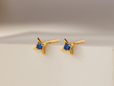 Sapphire Star Studs Discount