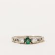 Emerald & Diamond Ring | 0.24ct, 0.26ctw | SZ 6.75 | For Discount