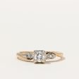 Vintage Retro Diamond Engagement Ring | 0.17 ctw, SZ 4 | Hot on Sale