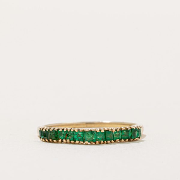 Emerald Wave Ring | 0.22ctw | SZ 7.25 | For Cheap