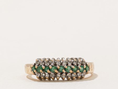 Emerald & Diamond Ring | 0.10ctw, 0.08ctw | SZ 5.75 | Hot on Sale