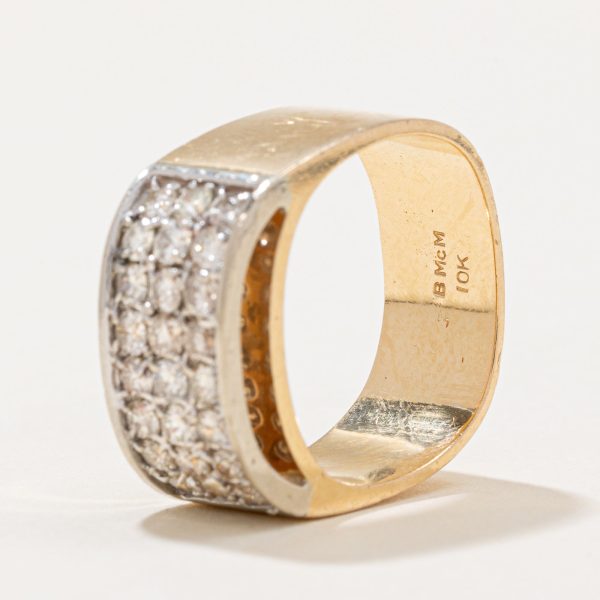 Pave Set Diamond Soft Square Band | 1.00ctw | SZ 6.5 | For Discount