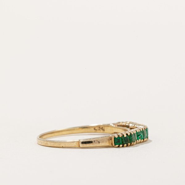 Emerald Wave Ring | 0.22ctw | SZ 7.25 | For Cheap