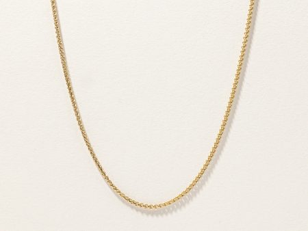 Yellow Gold Wheat Chain | 18 | Online Hot Sale