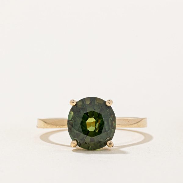 Green Sapphire Ring | 3.15ct | SZ 6.75 | Sale