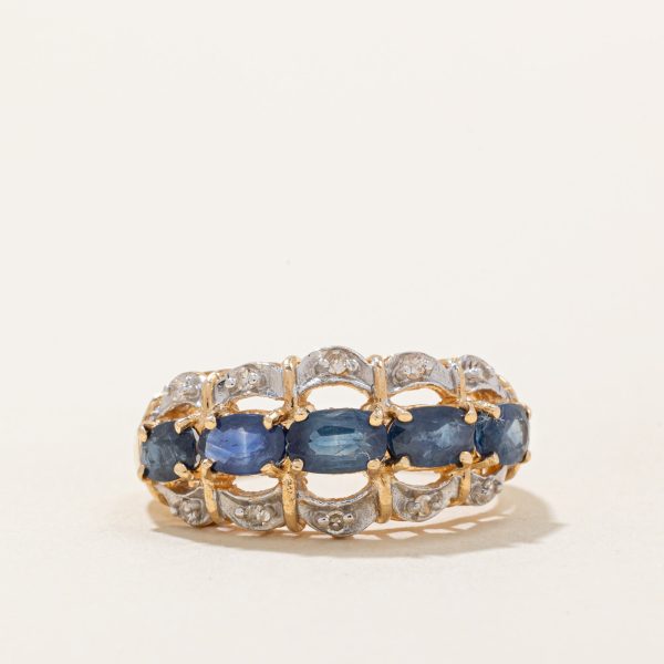 Sapphire & Diamond Cocktail Ring | 1.25ctw, 0.05ctw | SZ 5.75 | Online Hot Sale