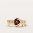 Garnet & Diamond Cocktail Ring | 0.85ct, 0.03ctw | SZ 7 | Discount