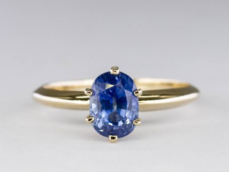 100 Ways  Oval Sapphire Solitaire Ring | 1.53ct | SZ 6.5 | For Discount