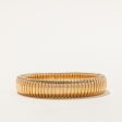 18k Yellow Gold Fluted Bracelet | 7.75  | on Sale