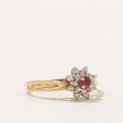 Ruby & Diamond High Set Ring | 0.18ct, 0.16ctw | SZ 7.5 | Online now