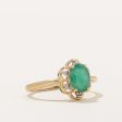 Emerald & Diamond Cocktail Ring | 1.69ct, 0.03ctw | SZ 7.75 | Fashion