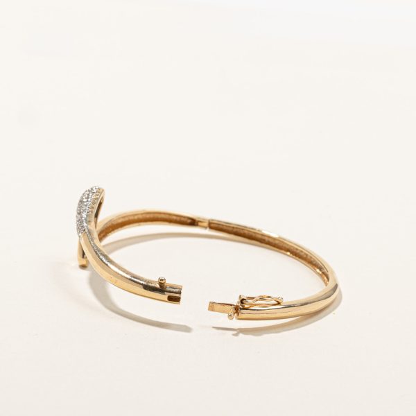 Pave Set Diamond Gold Bangle | 0.50ctw | 6 | Online