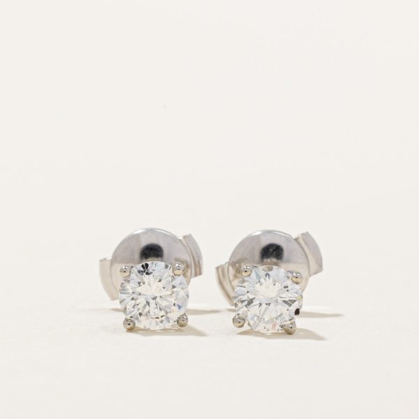 100 Ways  GIA Certified Diamond Stud Earrings | 0.88ctw SI1 SI2 F | Hot on Sale