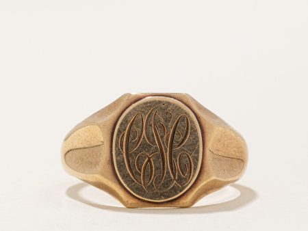 10k Yellow Gold  CJC  Signet Ring | SZ 11.5 | Supply