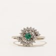 Emerald & Diamond Ring | 0.13ct, 0.10ctw | SZ 7.75 | Online Sale