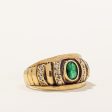 Emerald & Diamond Ring | 0.16ct, 0.05ctw | SZ 6.5 | Fashion