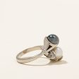 Hematite, Pearl & Diamond Ring | 3.00ct, 1.40ct, 0.02ctw | SZ 2.75 | Fashion