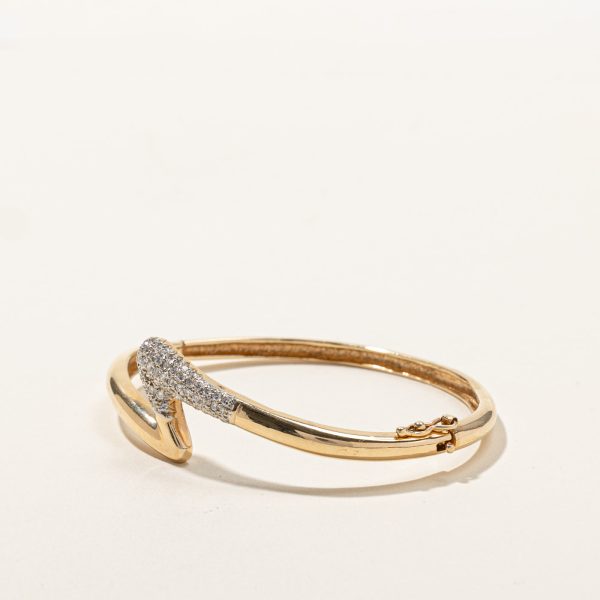 Pave Set Diamond Gold Bangle | 0.50ctw | 6 | Online