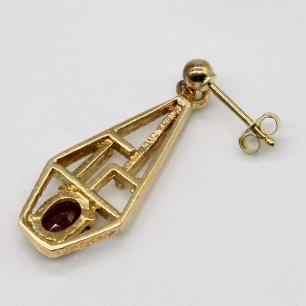 Ornate Garnet Drop Earrings | 0.70ctw | For Discount