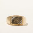 Signet  R  Initial Diamond Ring | 0.01ctw | 9.75 | For Discount