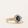 Sapphire & Diamond Halo Ring | 0.48ct, 0.21ctw | SZ 4.5 | Online