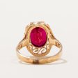 Synthetic Ruby Cocktail Ring | 3.60ct | SZ 6.25 | For Discount