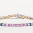 Rainbow Sapphire Tennis Bracelet | 12.08ctw | 7  | Online Hot Sale