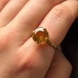 Yellow Synthetic Sapphire Cocktail Ring | 5.65ct | SZ 7 | Fashion