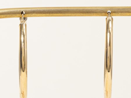 18k Yellow Gold Hoop Earrings For Sale